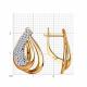 Серьги из золочёного серебра Diamant 93-120-00691-1 с фианитом