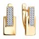 Серьги из золочёного серебра Diamant 93-120-02443-1 с фианитом