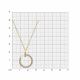 Колье из золочёного серебра Diamant 93-170-02016-1 с фианитом