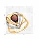 Кольцо из золочёного серебра Diamant 93-310-00545-1 с фианитом и гранатом