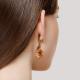 Серьги из золочёного серебра Diamant 93-321-00837-1 с фианитом и янтарём