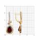Серьги из золочёного серебра Diamant 93-321-01919-1 с фианитом и гранатом