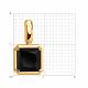 Подвеска из золочёного серебра Diamant 93-330-01915-2 с ониксом