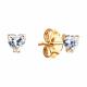Серьги из золочёного серебра SOKOLOV 93020648-91 с фианитом