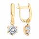 Серьги из золочёного серебра SOKOLOV 93020649-91 с фианитом