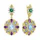 Серьги из лимонного серебра SOKOLOV 93020937-91 с фианитом
