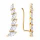 Серьги из золочёного серебра SOKOLOV 93020984-91 с фианитом