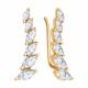 Серьги из золочёного серебра SOKOLOV 93020984-91 с фианитом