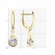 Серьги из золочёного серебра SOKOLOV 93021047-91 с фианитом