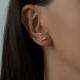 Серьги из золочёного серебра SOKOLOV 93021058-91 с фианитом