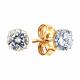 Серьги из золочёного серебра SOKOLOV 93022260-91 с фианитом