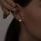 Серьги из золочёного серебра SOKOLOV 93022269-91 с фианитом