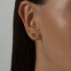 Серьги из золочёного серебра SOKOLOV 93022360-91 с фианитом