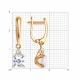 Серьги из золочёного серебра SOKOLOV 93022384-91 с фианитом
