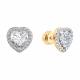 Серьги из золочёного серебра SOKOLOV 93022479 с фианитом