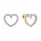 Серьги из золочёного серебра SOKOLOV 93022485 с фианитом