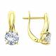 Серьги из лимонного серебра SOKOLOV 93022519 с фианитом