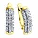 Серьги из лимонного серебра SOKOLOV 93022521 с фианитом