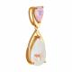 Подвеска из золочёного серебра SOKOLOV 93030580 с кристаллом Swarovski, опалом и ювелирным кристаллом