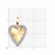 Подвеска из золочёного серебра SOKOLOV 93030616 с фианитом