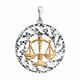 Подвеска Знак зодиака Весы из золочёного серебра SOKOLOV 93030622