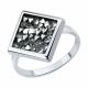 Серебряное кольцо Diamant с кристальной тканью 94-110-00098-1