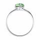 Серебряное кольцо SOKOLOV 94-110-00220-2 с хризолитом и ювелирным кристаллом