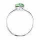 Серебряное кольцо SOKOLOV 94-110-00244-3 с хризолитом и ювелирным кристаллом