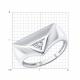 Серебряное кольцо Diamant 94-110-00254-1 с фианитом