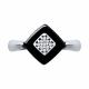 Серебряное кольцо Diamant 94-110-01270-1 с фианитом и керамикой