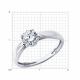 Серебряное кольцо Diamant 94-110-02133-1 с фианитом