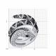 Серебряное кольцо Символ года Змея с фианитом Diamant 94-110-02301-1