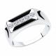 Серебряное кольцо Diamant 94-112-00755-1 с фианитом и эмалью