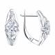 Серебряные серьги Diamant 94-120-00019-1 с фианитом