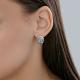 Серебряные серьги Diamant с кристальной тканью 94-120-00105-1