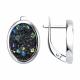 Серебряные серьги Diamant с кристальной тканью 94-120-00105-2
