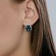 Серебряные серьги Diamant с кристальной тканью 94-120-00105-2