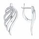 Серебряные серьги Diamant 94-120-00195-1 с фианитом
