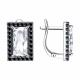 Серебряные серьги Diamant 94-120-00202-1 с фианитом