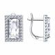 Серебряные серьги Diamant 94-120-00202-3 с фианитом
