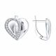 Серебряные серьги Diamant 94-120-00278-1 с фианитом