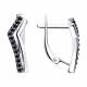Серебряные серьги Diamant 94-120-01595-1 с фианитом