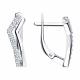 Серебряные серьги Diamant 94-120-01595-2 с фианитом