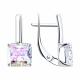 Серебряные серьги Diamant 94-120-01751-1 с фианитом