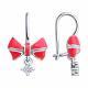 Серебряные серьги Diamant 94-120-02177-1 с фианитом и эмалью
