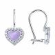 Серебряные серьги Diamant 94-120-02202-2 с фианитом и эмалью
