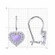 Серебряные серьги Diamant 94-120-02202-2 с фианитом и эмалью