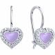 Серебряные серьги Diamant 94-120-02202-2 с фианитом и эмалью