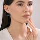 Серебряные серьги Diamant с кристальной тканью 94-120-02387-1
