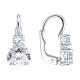 Серебряные серьги Diamant 94-120-02392-3 с фианитом